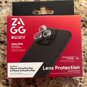 Zagg Invisible Shield Glass Elite Silver Glitter Lens Protectors